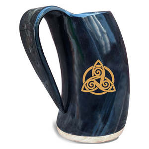 Jarra de Cuerno Hecha a Mano Tradicional, Taza de Bebida de Cuerno de Búfalo Natural, Jarra de Estilo Medieval, Vajilla Decorativa - Product Image 5