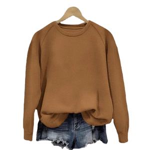 Jersey informal de algodón de gran tamaño para mujer, Sudadera con capucha, cuello redondo, primavera, Tops sueltos con característica anticontracción para invierno - Product Image 1