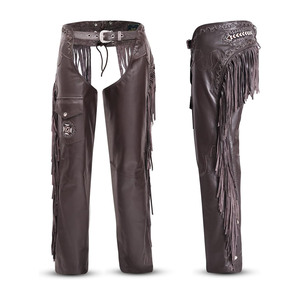Chaps western en cuir à franges personnalisées
