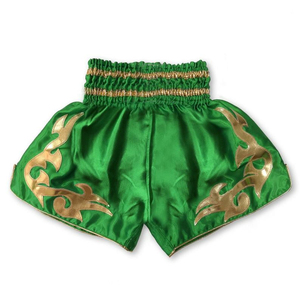 Pantalones Cortos de Muay Thai para Artes Marciales, Negros, 100% Poliéster, Unisex, Elásticos, Transpirables, de Secado Rápido, 220g - Product Image 4