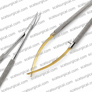 Juego de microcirugía Castroviejo de 3 piezas: Portaagujas recto, pinzas y tijeras para oftalmología y cirugía plástica - Product Image 5