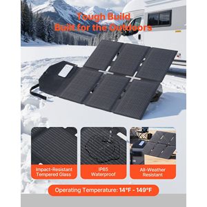 Caricatore Solare Portatile Pieghevole da 60W, Pannello Monocristallino Tipo N 16BB con Efficienza del 24%, Leggero per Uscita MC4 - Product Image 5