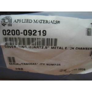 AMAT 0200-09219 ฝาครอบวงแหวนควอตซ์ โลหะขนาด 5 นิ้ว - อุปกรณ์และอะไหล่เซมิคอนดักเตอร์ระดับโลกที่เชื่อถือได้ - Product Image 1