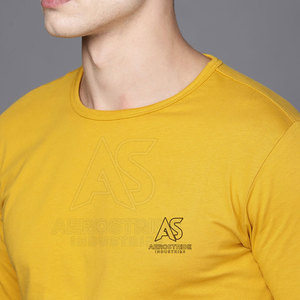 T-shirt à manches longues pour homme, col rond, en coton/polyester, avec coutures durables, design respirant et écologique, pour un style décontracté et élégant - Product Image 4