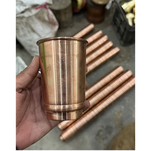 Juego de Vasos de Cobre Sólido con Diseño Martillado, Ecológico, Apto para Lavavajillas, Vaso Moderno con Tapa Roscada de Color Personalizado para Fiestas en Casa - Product Image 1