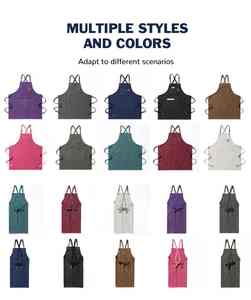 Delantal Rosa de Chef para Restaurante o Cafetería, Resistente al Desgaste, con 3 Bolsillos, Logotipo Bordado Personalizado a Bajo Costo - Product Image 3