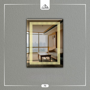 Ce miroir LED rectangulaire et élégant offre une esthétique moderne pour tout espace contemporain. Interrupteur tactile, design artistique décoratif. - Product Image 4