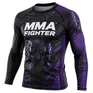 Haut de compression à manches longues pour homme, motif Rash Guard, séchage rapide, en Spandex et Polyester, pour adultes, fabriqué par des fabricants de Rash Guards à manches courtes - Product Image 1