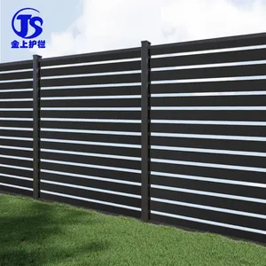 Recinzioni da Giardino Moderne Personalizzabili con Ringhiere in Alluminio Stile Doghe e Pannelli Neri - Product Image 3