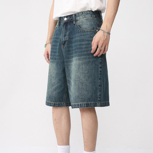 Shorts en jean décontractés pour hommes en gros – Qualité supérieure, taille élastique, style streetwear estival, 100 % coton tissé - Product Image 2