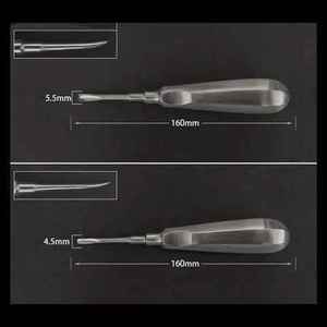 Kit d'extraction dentaire mini-invasive en acier, forceps chirurgical droit et courbé pour racines, certifié CE ISO par Grip Surgical - Product Image 5