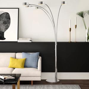 Lámpara de Pie Moderna y Delgada con Control Remoto de Intensidad para Rincón de Lectura y Estudio - Product Image 1