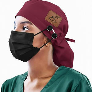 Chapeaux d'infirmière ajustables en coton 100% avec imprimé de dessins animés, vente en gros, chapeaux d'uniforme médical respirants avec boutons - Product Image 5