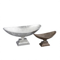 Bol à fruits décoratif pour la maison, style Art Déco, finition argentée antique, aluminium, écologique, personnalisable, multi-pièces, multifonctionnel