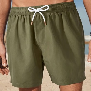 Shorts de sport en coton pour homme, style streetwear, taille mi-haute, motif uni, ensemble de shorts de gym en coton molletonné - Product Image 1