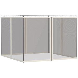 Rete di Ricambio Bianca con Cerniera per Gazebo 10 X 13, Accessori per Tende - Product Image 1