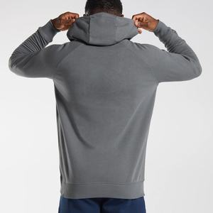 Sweat à capuche fitness respirant pour hommes de haute qualité 100% coton pull blanc sweat à capuche de gymnastique pour hommes - Product Image 2