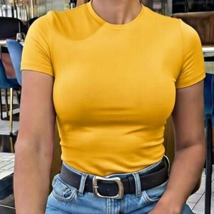 เสื้อครอปท็อปโลโก้สั่งทำ OEM แห้งเร็ว เสื้อยืดครอปท็อปผู้หญิง แขนสั้น หลายสี เสื้อยืดครอปท็อปผู้หญิง จากบังกลาเทศ - Product Image 1