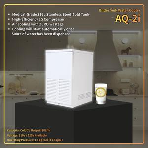 Compresor de Alta Eficiencia Aquatek AQ-2i de 160W |   Tanque de Acero Inoxidable SUS304 |   Enfriador de Agua Fría Comercial que Ahorra Espacio - Product Image 2