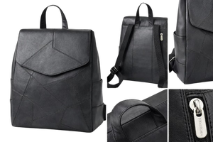 Geometric Genuine <b>Leather</b> Backpack Women Crossbody Bag Geometric Flap <b>Purse</b> for Daily Commuting - Product Image 4