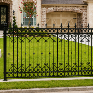 Paneles de Cerca de Hierro Forjado Personalizados, Cerca Metálica Decorativa de Seguridad para Exteriores, para Villas, Proyectos Residenciales y Comerciales - Product Image 1