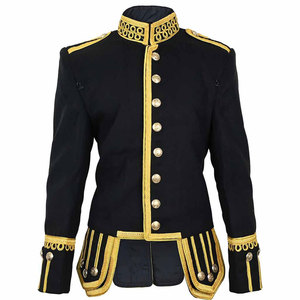Veste écossaise doublet Highlander Ventoria Enterprises 2026 la plus vendue, en laine noire, sur mesure, pour bagpiper, coupe droite - Product Image 2