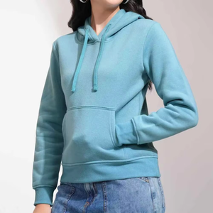 <b>Women's</b> Oversized Hooded Drop Shoulder Long Sleeve 100% Cotton <b>Fleece</b> Knitted <b>Women</b> Oversized Hoodie 360gsm OEM - Product Image 3