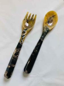 Juego de Cucharas para Ensalada de Resina, Hechas a Mano con Epoxi, 10 ml, Acabado Espejo, para Fiestas, Cocina, Servicio, Venta al por Mayor - Product Image 6