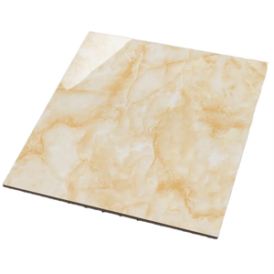 60x60cm Yellow Marble Look Glazed Porcelain <b>Borders</b> Modern Acid-Resistant Click Installation for Interior Use - Product Image 4