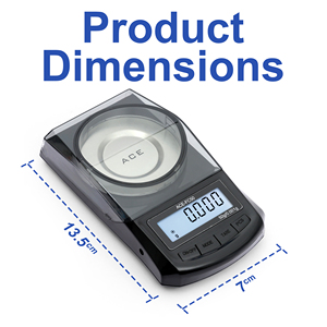 Báscula Digital de Precisión ACE FC-50 para Joyería y Medicina, Resolución de 1 mg, Capacidad de 50 g, Tamaño de Bolsillo, Batería, Retroiluminación LCD, Rectangular, ABS - Product Image 3