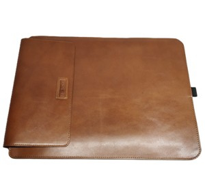 Aniline Full Grain Leather Safety Laptop Sleeves Covers Multifunction <b>Tablet</b> Protection Mouse Pad <b>Stand</b>/Bracket Business Vintage - Product Image 1
