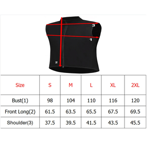 Gilet de cyclisme léger et respirant 100 % polyester, grande taille, imprimé, avec fermeture éclair, pour homme, tenue d'équipe, logo et couleur personnalisables - Product Image 6