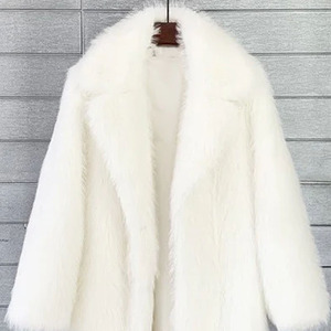Manteau long en fourrure pour femme, épais et chaud, en coton et polyester, à manches longues, boutonné sur le devant, coupe décontractée, pour tous les jours - Product Image 2