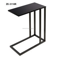Table basse en métal contemporaine minimaliste, cadre en acier inoxydable avec revêtement en poudre, écologique, hauteur réglable, design moderne