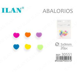 Ilan Abalorios a forma di cuore 5x9mm 20 pezzi per la creazione di gioielli - Product Image 1