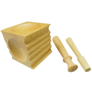 JIPSY Doming Forming Block Wood <b>Set</b> With 4 Grooved Spheres & 2 <b>Punches</b> For Jewelry Making And Metal Embossing Dapping Block - Product Image 4