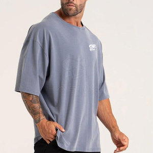 Casual <b>Gym</b> Wear Lightweight Breathable Fabric Oversized <b>Pump</b> <b>Cover</b> Tees Men Loose Fit Training Street Style - Product Image 5