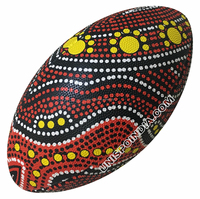 Mini ballon de rugby promotionnel écologique à haute rétention d'air, fabriqué en caoutchouc synthétique, avec grip texturé et vessie en latex/caoutchouc