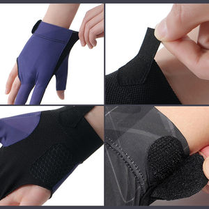 Gants de billard pour club, main gauche, tissu polyester, noir, gants de snooker professionnels, accessoires de billard pas chers - Product Image 5