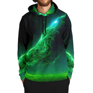 Sweat à capuche pour homme personnalisé avec impression par sublimation, manches longues, grande taille, 100% polyester, design avec poche, respirant et à séchage rapide - Product Image 1