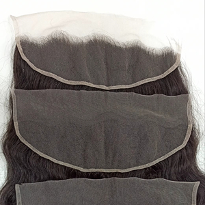 Fermeture frontale en dentelle 13x4, cheveux humains lisses, transparente, de l'oreille à l'oreille - Product Image 1