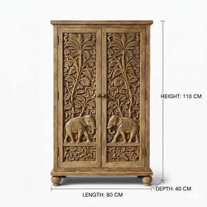 Mueble de Almacenamiento de Madera Maciza con Diseño de Elefante, de Doble Puerta, para Sala de Estar, Precio de Exportación, Venta al Por Mayor - Product Image 3