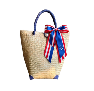 Sac fourre-tout en jonc de mer tressé à la main avec ruban décoratif, sac de plage d'été naturel fait main pour femme, fabriqué au Vietnam - Product Image 2