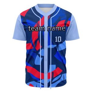 Custom LOGO High Quality Sublimation Print Plus Size Baseball Jersey Blank Button Down Youth Set Unisex Oversize Uniform - Product Image 5