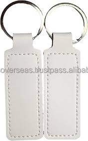 Porte-clés en cuir blanc au design simple, porte-clés en cuir cousu, porte-clés durable pour clés de voiture, sacs et accessoires - Product Image 2