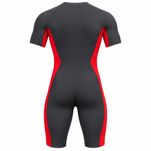 Combinaison de plongée unisexe personnalisée à manches courtes en néoprène, bleu et noir, col rond, imperméable, pour adultes, surf et plongée - Product Image 2