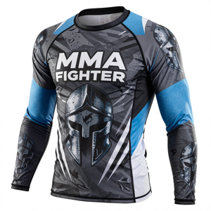 Rashguard de MMA de Alta Calidad, Ropa Deportiva Ecológica, Transpirable, de Secado Rápido, Manga Larga, Nailon y Poliéster - Product Image 1