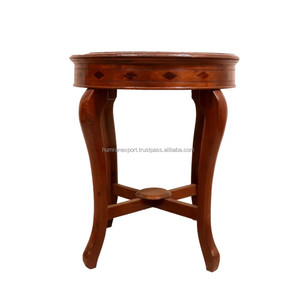 Mesa de centro moderna de madera maciza hecha a mano, adición clásica para trabajo de comidas o decoración de exhibición - Product Image 4