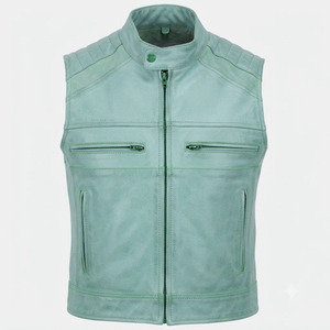Latest Design Wholesale Cheap Price <b>Men</b> <b>Leather</b> <b>Vest</b> Comfortable Breathable <b>Leather</b> <b>Vest</b> Made In Pakistan Design Your Own Logo - Product Image 1