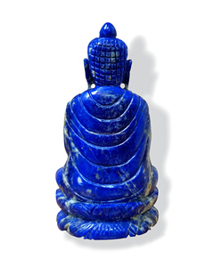 Sculpture de Bouddha en Lapis Lazuli, Statue en Cristal Art Déco, Figurine, Idole, Pierre Précieuse Sculptée, Décoration Intérieure, Cadeau de Guérison, Radha Arts - Product Image 6